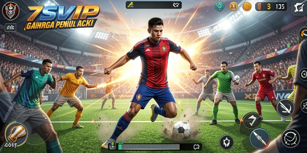 Tampilan menegangkan dari gameplay olahraga 7SVIP.