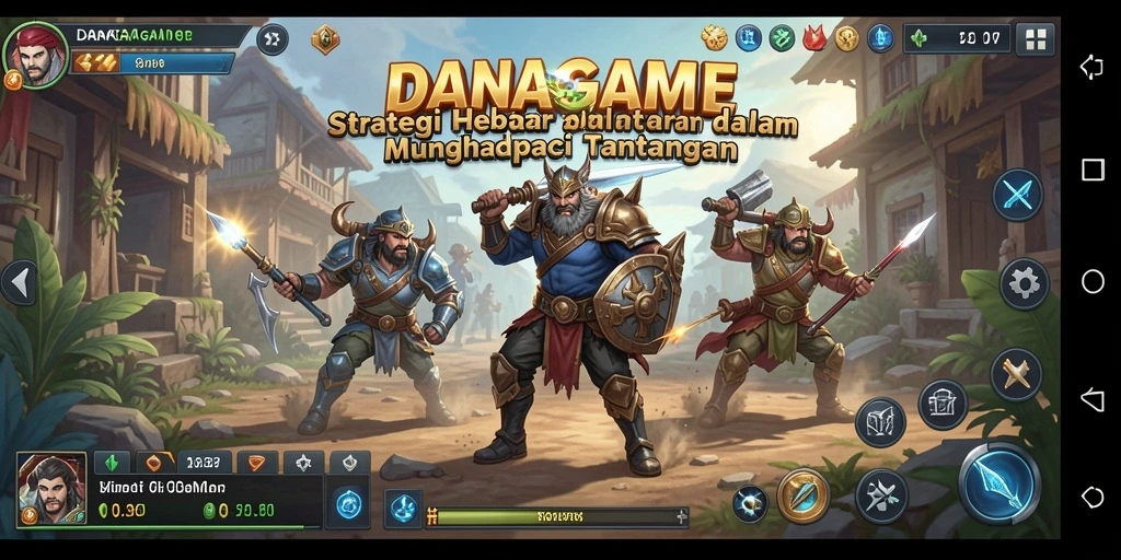 Tampilan gameplay DANAGAME yang epik dan menegangkan.