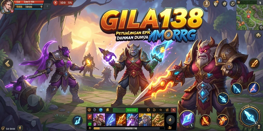 Tampilan gameplay GILA138 menampilkan aksi penuh dalam dunia MMORPG.