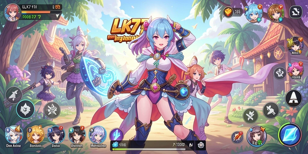 Screenshot gameplay LK777 menampilkan aksi seru dari karakter anime.