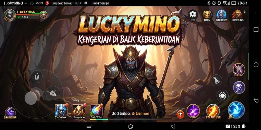 Tampilan gameplay <strong>LUCKYMINO</strong> yang mengerikan dan mendebarkan.