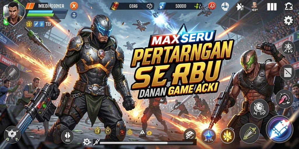 Tampilan gameplay seru MAXSERU dengan aksi yang mendebarkan.