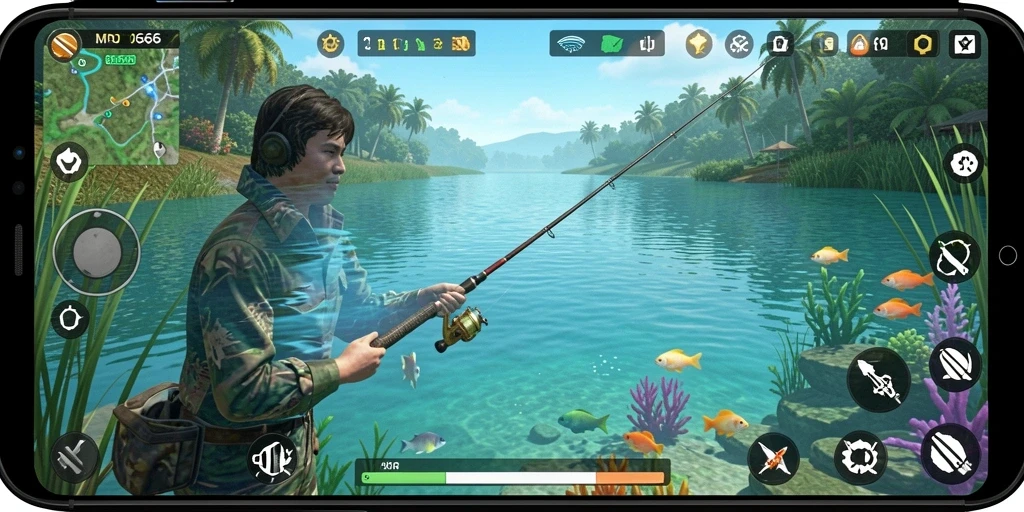 Screenshot MPO666 menampilkan gameplay memancing menarik dengan grafis yang memukau.