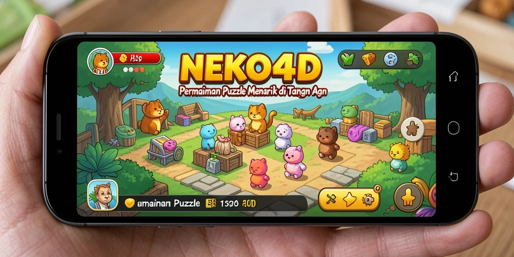 Screenshot gameplay NEKO4D menunjukkan tantangan puzzle yang seru.