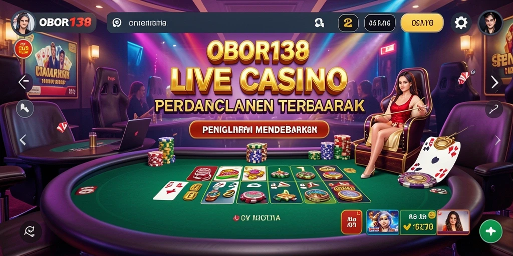 Tampilan gameplay Live Casino yang menarik dan interaktif di OBOR138.