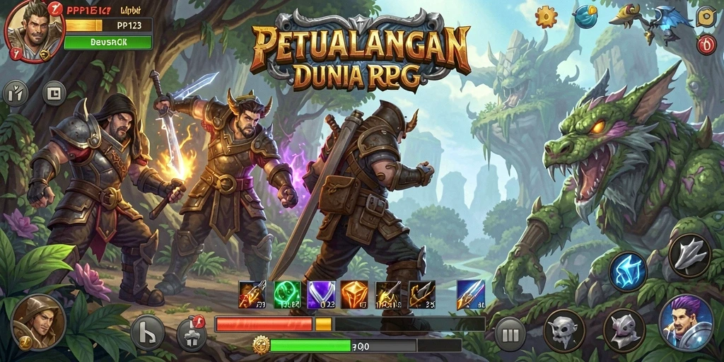 Tampilan gameplay menarik dari PP123 dengan misi RPG yang menantang.