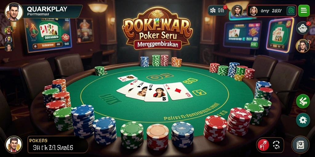 Tampilan gameplay Poker yang mengasyikkan di QUARKPLAY.