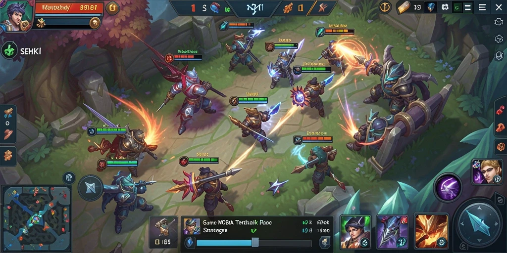 Tampilan seru permainan MOBA SEHOKI dengan grafis yang memukau.