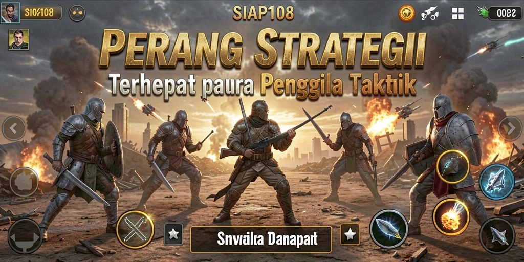 Screenshot SIAP108 menampilkan strategi dan taktik dalam pertempuran.