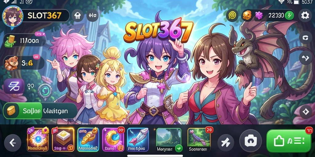 Tampilan gameplay SLOT367 dengan karakter Anime yang menarik.