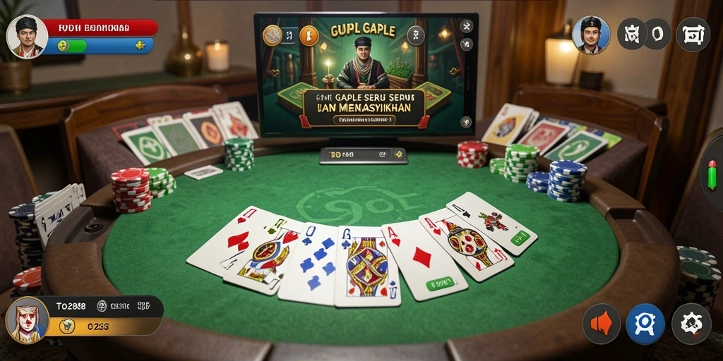 Screenshot TO288 menampilkan aksi seru permainan Gaple.