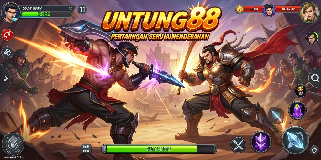 Tampilan gameplay Fighting yang seru dan mendebarkan di UNTUNG88.